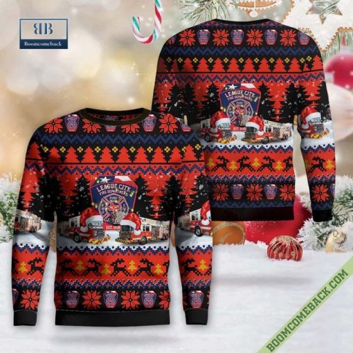 Texas, League City Fire Dept Ugly Christmas Sweater