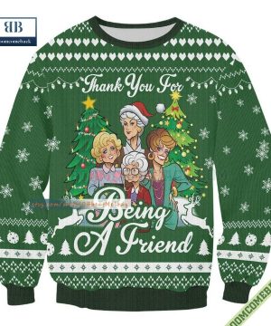 Thank You for Being A Friend Golden Girls Ugly Christmas Sweater