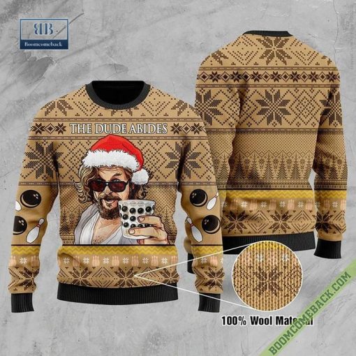 The Big Lebowski The Dude Abides Ugly Christmas Sweater