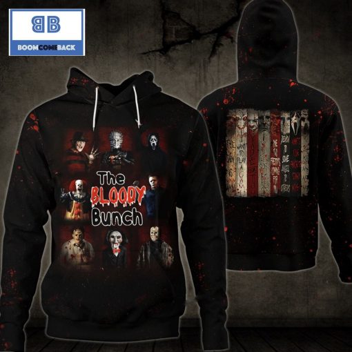 The Bloody Bunch Horrnor Halloween 3D Hoodie