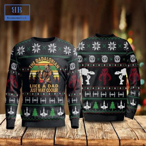 The Dadalorian Like A Dad Just Way Cooler Ugly Christmas Sweater