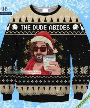 The Dude Abide For Goodness Sake Ugly Christmas Sweater