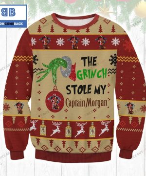 the grinch stole my captain morgan christmas 3d sweater 2 3t6zJ