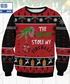 The Grinch Stole My Fireball Cinnamon Whisky Christmas 3D Sweater