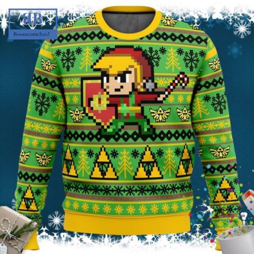 The Legend Of Zelda Link Holiday 8 Bit Ugly Christmas Sweater