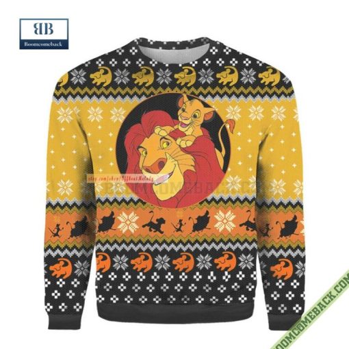 The Lion King Characters Ugly Christmas Sweater