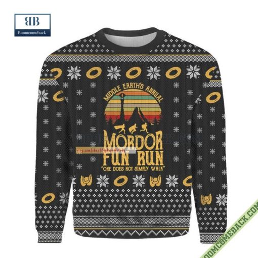 The LOTR Mordor Fun Run Ugly Xmas Sweater