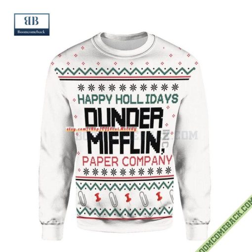 The Office Happy Holliday Dunder Mifflin Ugly Christmas Sweater