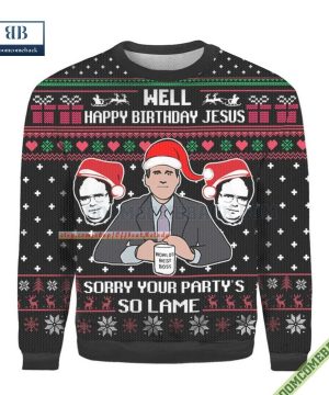 The Office Well Happy Birthday Jesus Michael Scott Christmas Sweater