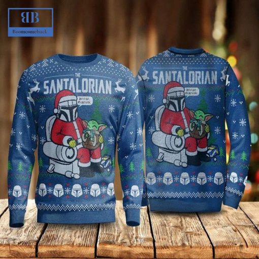 The Santalorian Blue Ugly Christmas Sweater