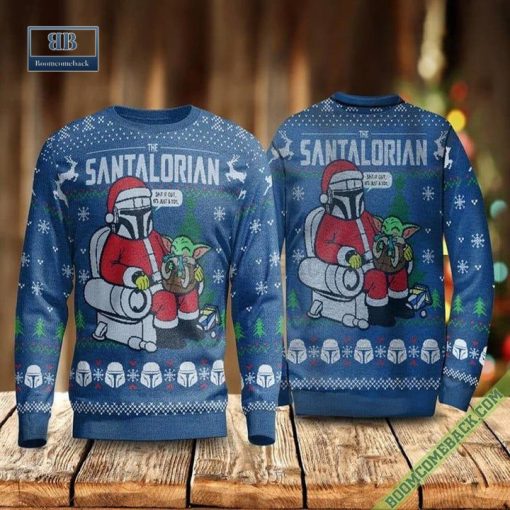 The Santalorian Christmas Blue Ugly Sweater