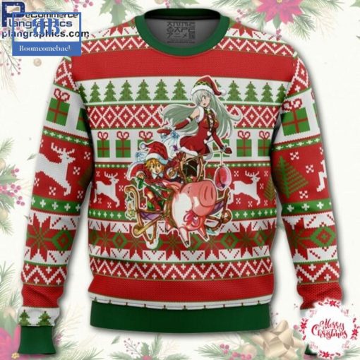 The Seven Deadly Sins Meliodas And Elizabeth Ugly Christmas Sweater