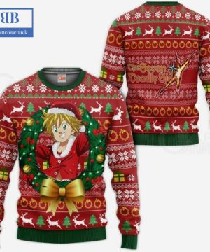 The Seven Deadly Sins Meliodas Christmas Circle Ugly Christmas Sweater