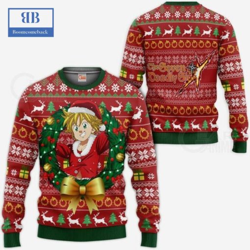 The Seven Deadly Sins Meliodas Christmas Circle Ugly Christmas Sweater