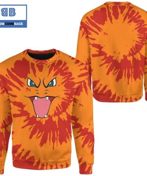 Tie Dye Charizard Face Pokemon Anime Christmas 3d Sweatshirt