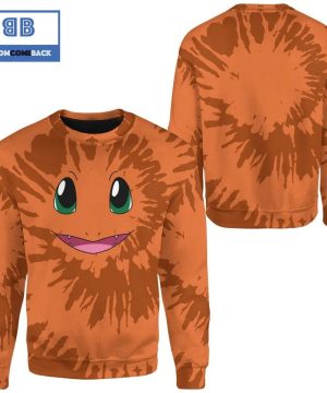 Tie Dye Charmander Face Pokemon Anime Christmas 3d Sweatshirt