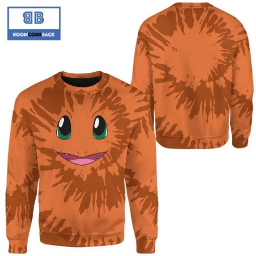 Tie Dye Charmander Face Pokemon Anime Christmas 3d Sweatshirt