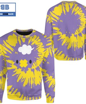 tie dye drifloon face pokemon anime christmas 3d sweatshirt 2 YrSxW