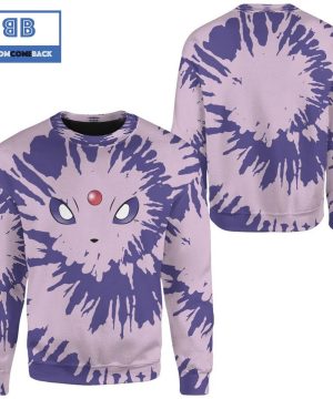 tie dye espeon face pokemon anime christmas 3d sweatshirt 2 dTK6e