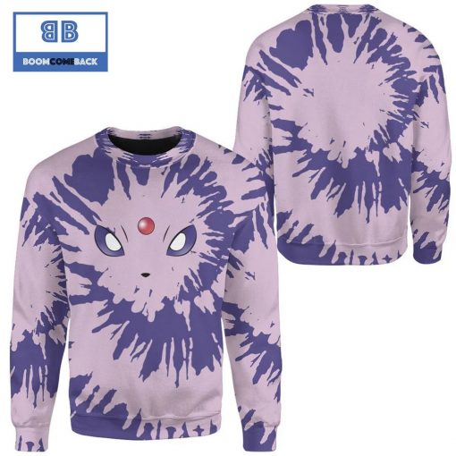 Tie Dye Espeon Face Pokemon Anime Christmas 3d Sweatshirt