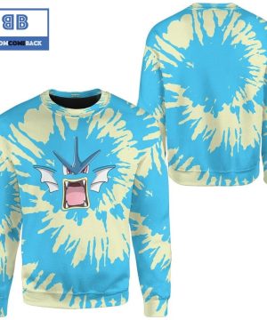 tie dye gyarados face pokemon anime christmas 3d sweatshirt 2 cBTz2