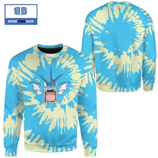 Tie Dye Gyarados Face Pokemon Anime Christmas 3d Sweatshirt