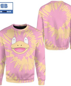 tie dye slowpoke face christmas pokemon anime 3d sweatshirt 2 Lq51N