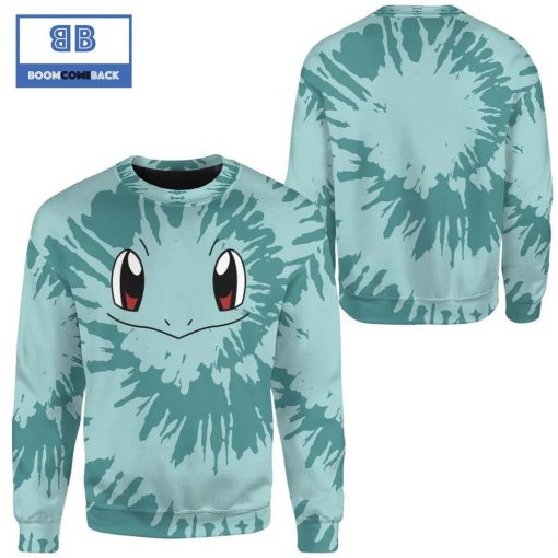 Tie Dye Squirtle Face Pokemon Anime Christmas 3d Sweatshirt