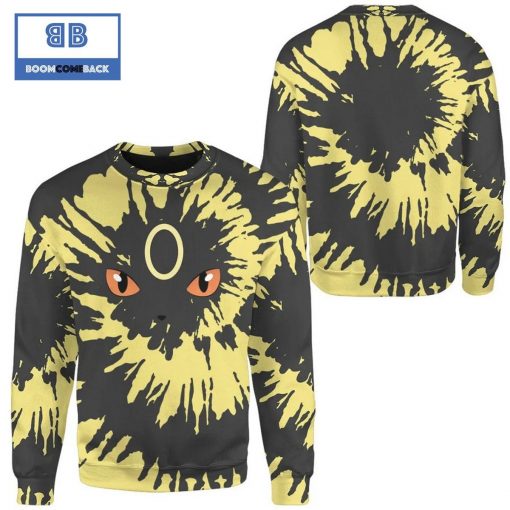 Tie Dye Umbreon Face Pokemon Anime Christmas 3d Sweatshirt