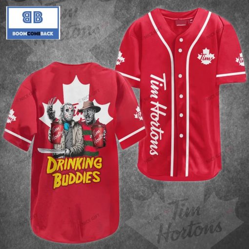 Tim Hortons Horror Drinking Buddies Halloween Baseball Jersey