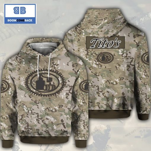 Tito Handmade Vodka Camouflage 3D Hoodie