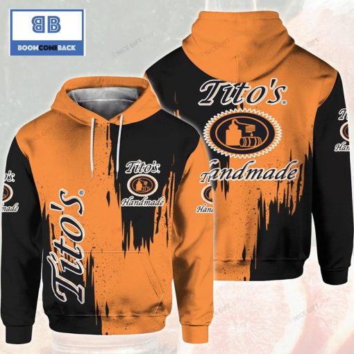 Tito’s Handmade Vodka Black And Orange 3D Hoodie