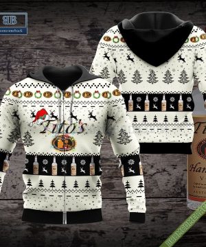 titos vodka santa hat christmas ugly christmas sweater hoodie zip hoodie bomber jacket 3 xaiEY