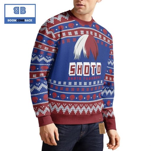 Todoroki Shouto My Hero Academia Anime Christmas Custom Knitted 3D Sweater