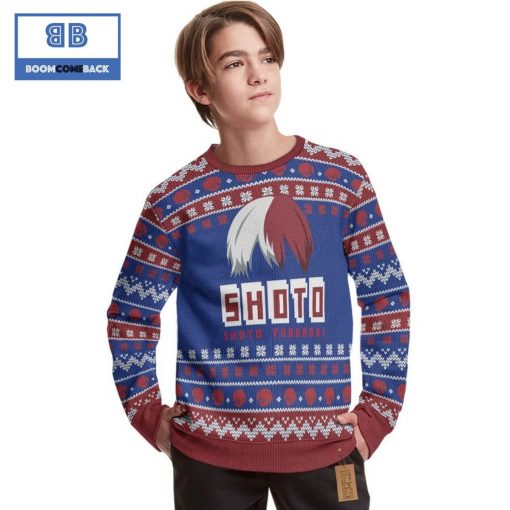 Todoroki Shouto My Hero Academia Anime Christmas Custom Knitted 3D Sweater