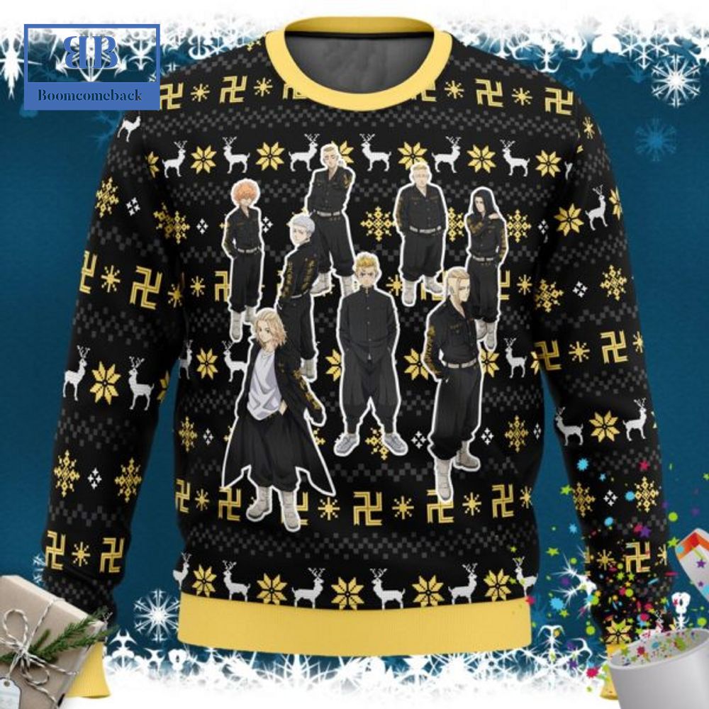 Tokyo Revengers Buddhist Symbol Ugly Christmas Sweater Tokyo Revengers Buddhist Symbol Ugly Christmas Sweater