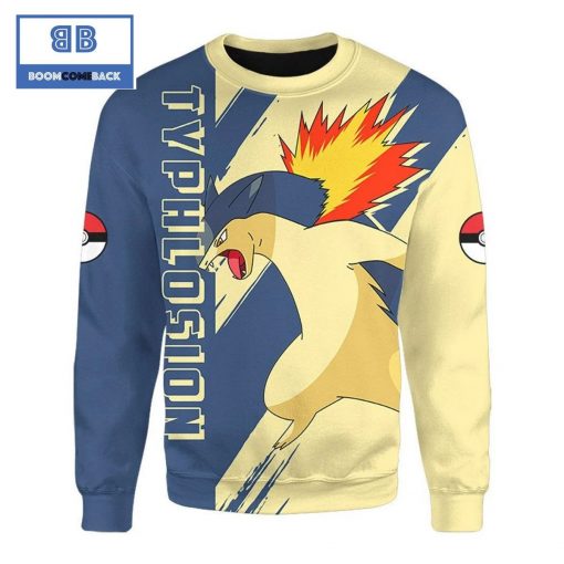 Typhlosion Pokemon Anime Christmas 3D Sweatshirt