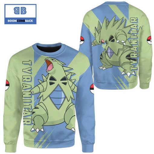 Tyranitar Pokemon Anime Christmas 3D Sweatshirt