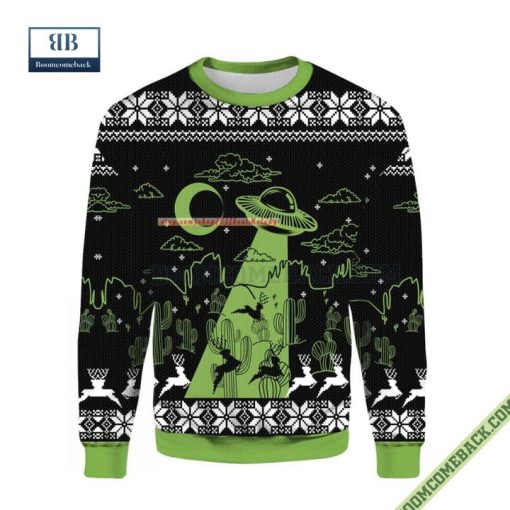 UFO Holographic Ugly Xmas Sweater