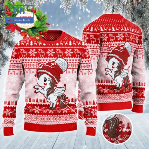 Unicorn Christmas Hat Ugly Christmas Sweater