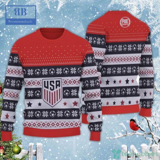 United States National Soccer Team World Cup 2022 Qatar Style 1 Ugly Christmas Sweater