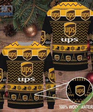 UPS Logo Pattern Ugly Christmas Sweater