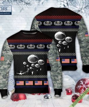 US Army Airborne Paratrooper Ugly Sweater Jumper