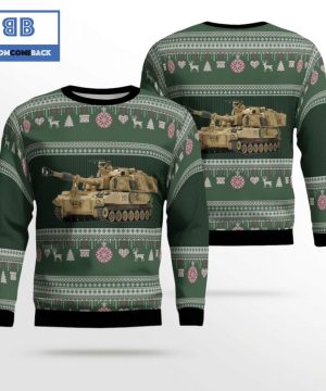 us army m109a6 paladin self propelled howitzer ugly christmas sweater 3 YS6LO