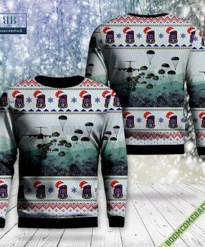 US Army Paratroopers With The 82nd Airborne Division Parachute Christmas Sweater Jumper