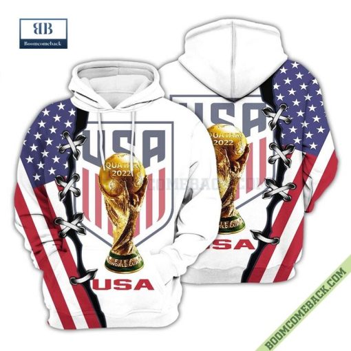 USA Flag National Soccer Team World Cup 2022 3D Sweater And Hoodie T-Shirt