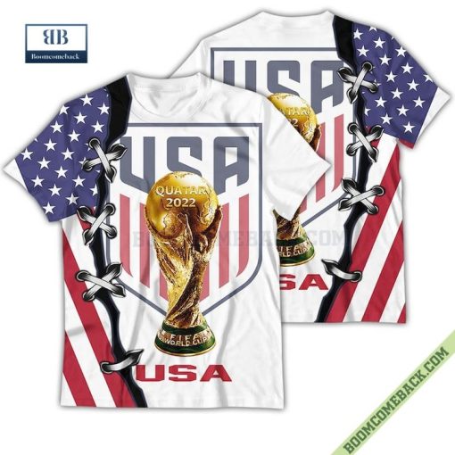 USA Flag National Soccer Team World Cup 2022 3D Sweater And Hoodie T-Shirt