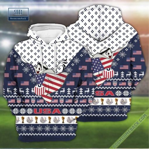 USA World Cup 2022 Mascot Ugly Christmas Sweater Hoodie T-Shirt