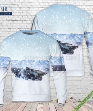 USMC Amphibious Combat Vehicle Ugly Christmas Sweater Style 2