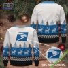 USPS Logo Pattern Ugly Christmas Sweater